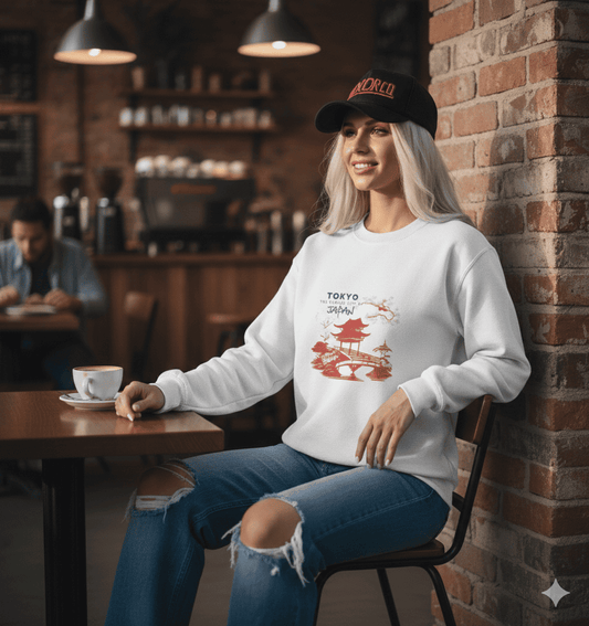 Tokyo Heritage Unisex Hoodie – Black & Crimson Edit FriendPrint